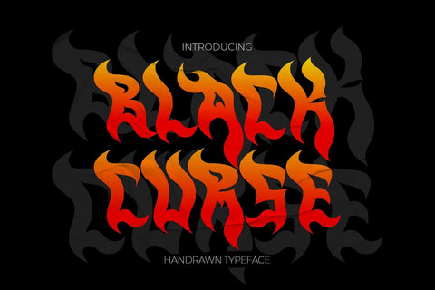 Black Curse - Fire Looks Font Font Mozzatype 
