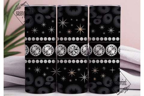 Black Diamond Leopard 20oz Tumbler Wrap Sublimation sassyprint 