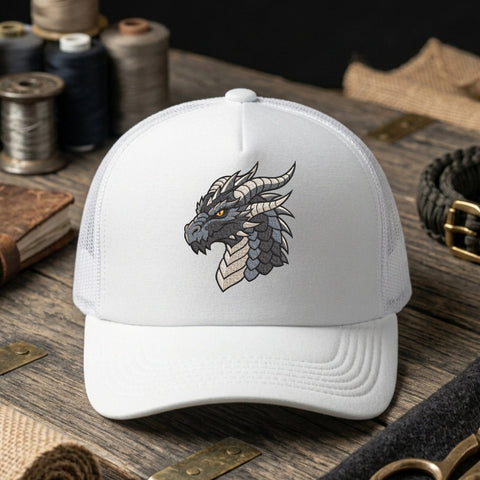 Black Dragon Head Embroidery Design – Fantasy Horned Dragon Machine Embroidery File Embroidery/Applique DESIGNS PatternFeed8 