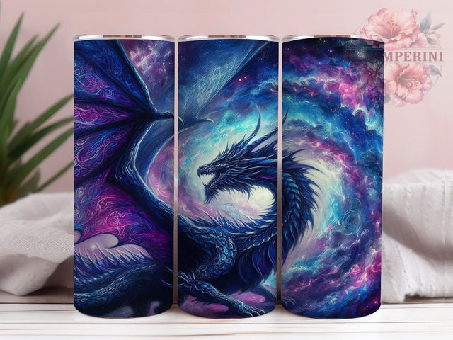 Black Enchanted Fantasy Dragon Tumbler, Vibrant Fantasy Wrap, Mystical Creature Sublimation PNG, Dark Fantasy Aesthetic, 20oz Tumbler Sublimation, Enchanted Dragon Design, Bold Fantasy Artwork Sublimation Li Zamperini 
