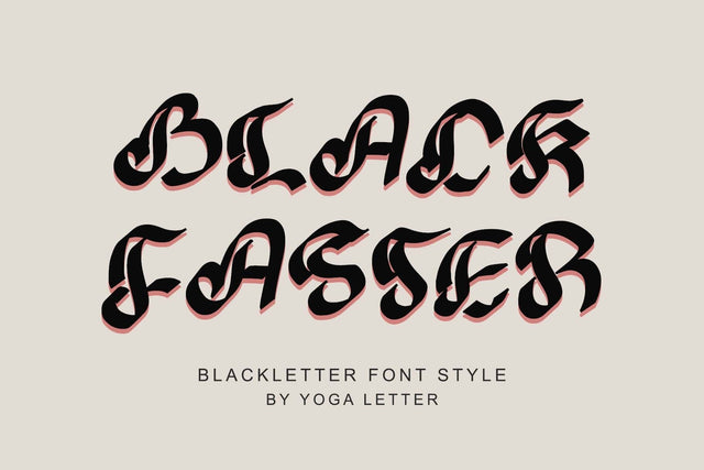 Black Faster Font Prasetya Letter 