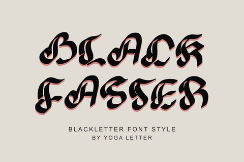 Black Faster Font Prasetya Letter 