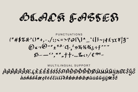 Black Faster Font Prasetya Letter 