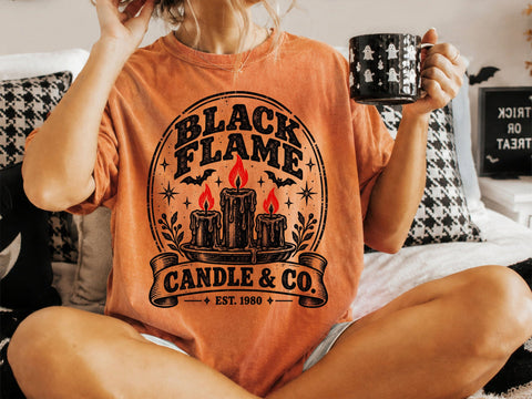 Black Flame Candle Halloween SVG PNG SVG DesignDestine 