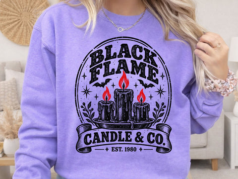 Black Flame Candle Halloween SVG PNG SVG DesignDestine 