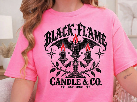 Black Flame Gothic Candle SVG PNG Design SVG DesignDestine 