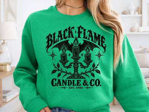 Black Flame Gothic Candle SVG PNG Design SVG DesignDestine 