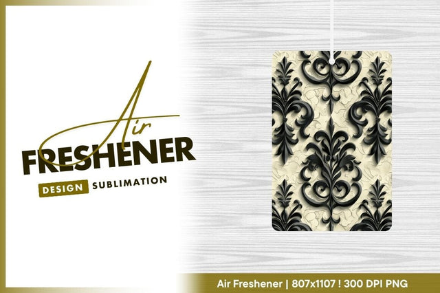 Black floral damask on beige textured background Sublimation Regulrcrative 