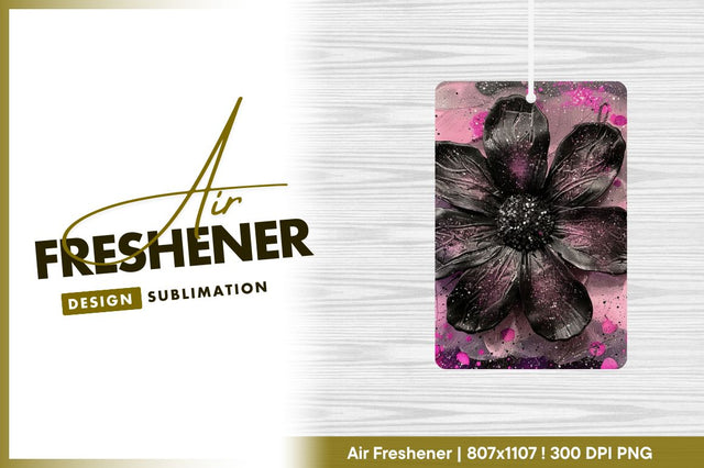 Black flower artistic painted background image Sublimation Regulrcrative 