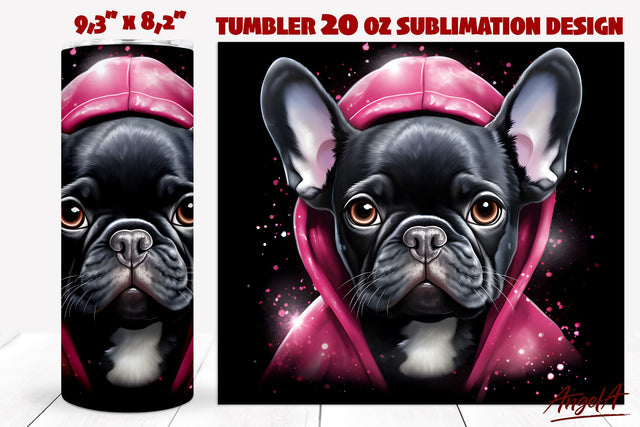 Black french bulldog png / Dog tumbler sublimation Sublimation Angelina Semenova 