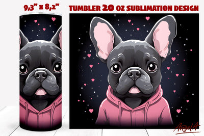 Black french bulldog png / Dog tumbler sublimation Sublimation Angelina Semenova 
