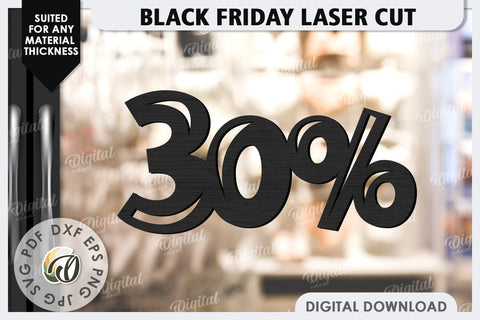 Black Friday Laser Cut Bundle. Black Friday Signs SVG Design SVG Evgenyia Guschina 