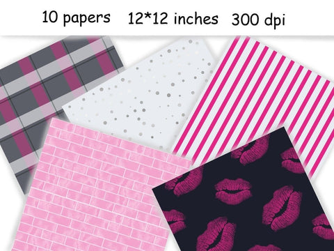 Black Friday PATTERN Shopping Planner Girl Stickers - JPEG Digital Pattern GlamArtZhanna 