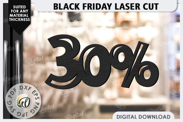 Black Friday Sale Laser Cut. Black Friday Wooden Sign SVG SVG Evgenyia Guschina 