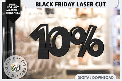 Black Friday Sale Laser Cut. Black Friday Wooden Sign SVG SVG Evgenyia Guschina 