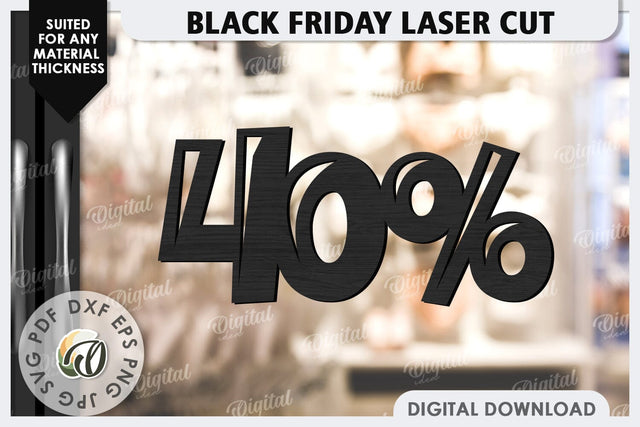 Black Friday Sale Laser Cut. Black Friday Wooden Sign SVG SVG Evgenyia Guschina 