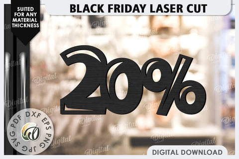 Black Friday Sale Laser Cut. Black Friday Wooden Sign SVG SVG Evgenyia Guschina 