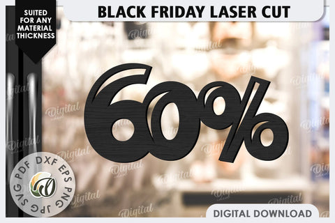 Black Friday Sale Laser Cut. Black Friday Wooden Sign SVG SVG Evgenyia Guschina 