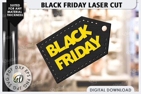Black Friday Sale Laser Cut. Black Friday Wooden Sign SVG SVG Evgenyia Guschina 
