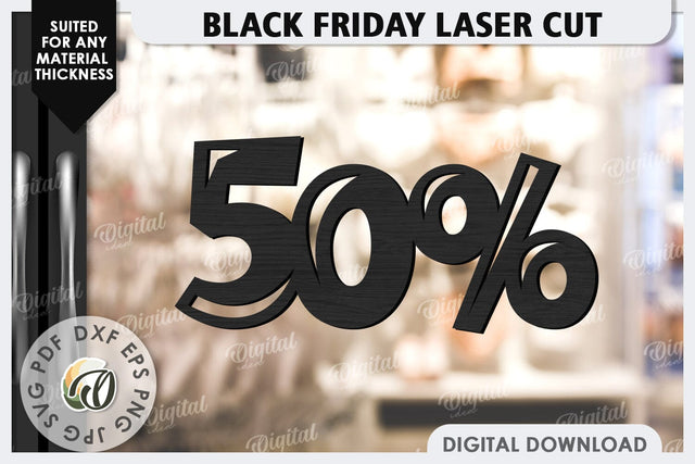 Black Friday Sale Laser Cut. Black Friday Wooden Sign SVG SVG Evgenyia Guschina 