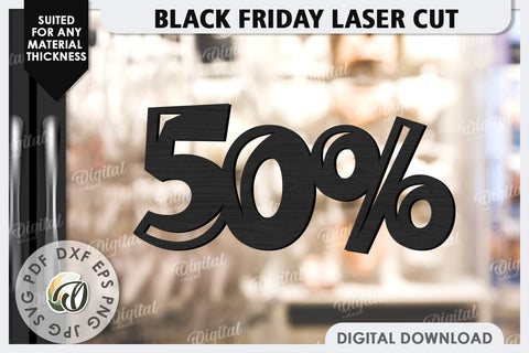 Black Friday Sale Laser Cut. Black Friday Wooden Sign SVG SVG Evgenyia Guschina 