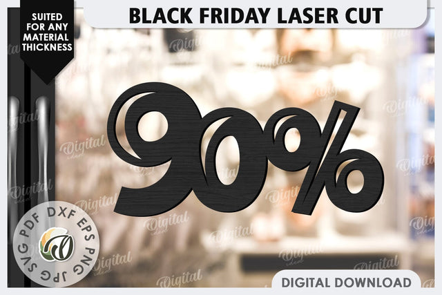 Black Friday Sale Laser Cut. Black Friday Wooden Sign SVG SVG Evgenyia Guschina 