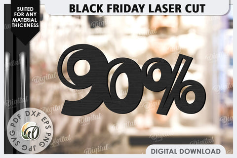 Black Friday Sale Laser Cut. Black Friday Wooden Sign SVG SVG Evgenyia Guschina 
