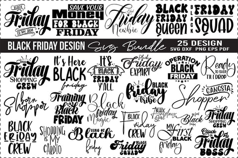 Black Friday SVG Bundle, Holiday SVG Bundle Digital Pattern orpitasn 