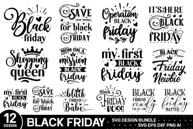 Black friday svg bundle SVG designmaster24 