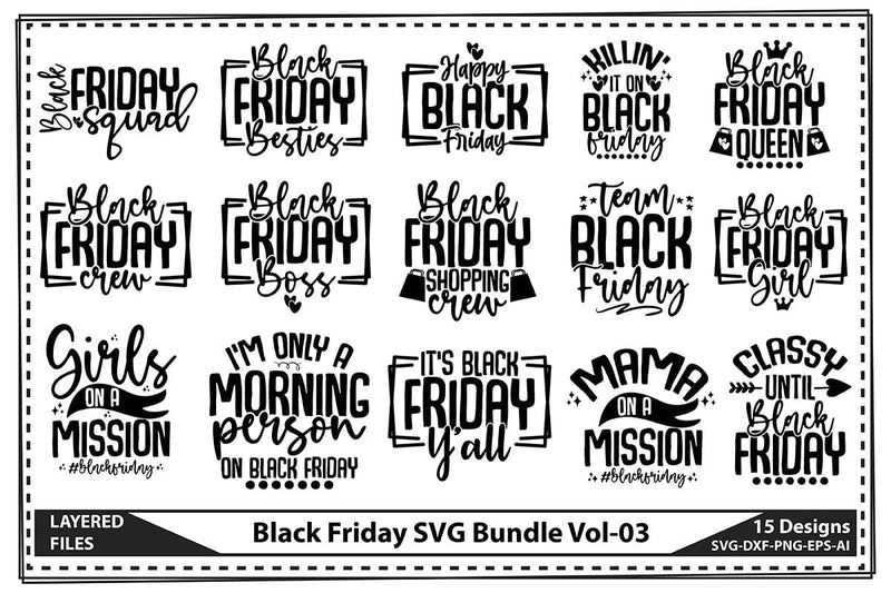 Black Friday SVG Bundle Vol-03 SVG shah alam 