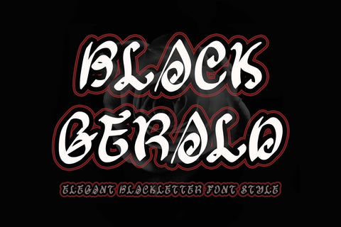 Black Gerald Font Prasetya Letter 