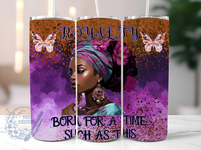 Black Girl Affirmation 20oz Skinny Tumbler, Melanin Queen Tumbler Png, Straight & Tapered Tumbler Wrap, Instant Digital Download Sublimation ToriDesigns 