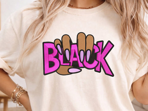 Black Girl Embroidery Design, Melanin Embroidery File , Black Woman Nail Art Embroidery , 4 Size Embroidery/Applique DESIGNS DesignDestine 