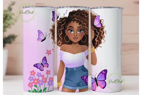 Black Girl Magic 20oz Tumbler Design Sublimation PixelChick 