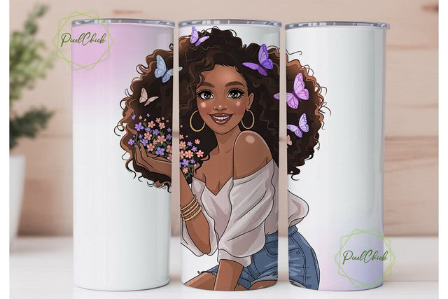 Black Girl Magic 20oz Tumbler Design Sublimation PixelChick 