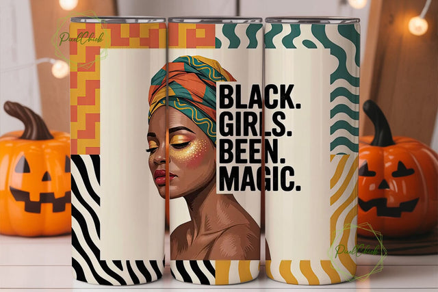 Black Girl Magic 20oz Tumbler Wrap Sublimation PixelChick 