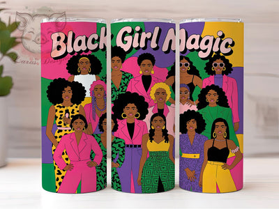 Black Girl Magic Afro Tumbler, Afro Women, Empowerment Art, Cultural Pride, Stylish Design, Tumbler Wrap, Sublimation Design Sublimation Lara' s Designs 