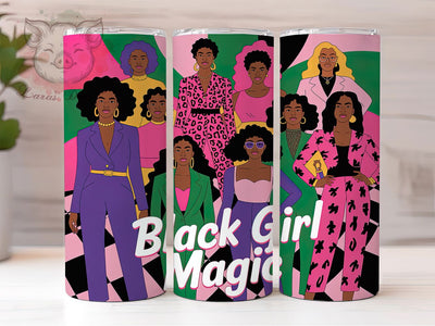 Black Girl Magic Afro Tumbler, Afro Women, Empowerment Art, Cultural Pride, Stylish Design, Tumbler Wrap, Sublimation Design Sublimation Lara' s Designs 