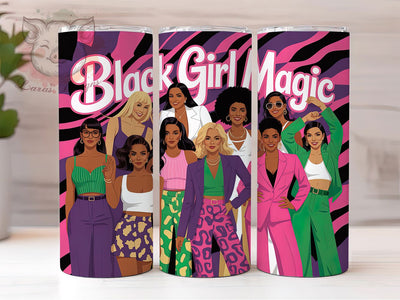 Black Girl Magic Afro Tumbler, Afro Women, Empowerment Art, Cultural Pride, Stylish Design, Tumbler Wrap, Sublimation Design Sublimation Lara' s Designs 