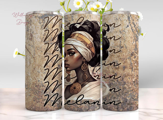 Black Girl Magic Tumbler, Black Girl Magic Tumbler Wrap, Afro American Women Gift, Sublimation Design, 20oz Skinny Tumbler Wrap Template PNG Sublimation WillowSageDesign 