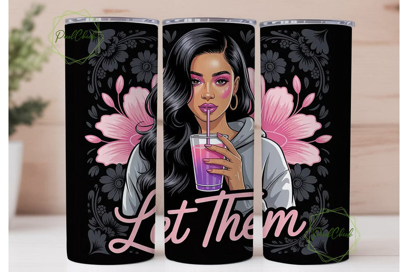 Black Girl Magic Tumbler Wrap Sublimation PixelChick 