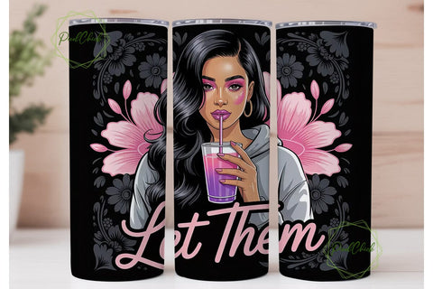 Black Girl Magic Tumbler Wrap Sublimation PixelChick 