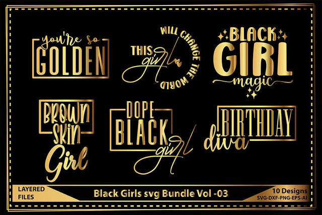 Black Girls svg Bundle Vol -03 SVG shah alam 