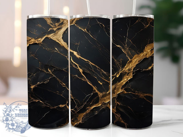 Black Gold Luxury Marble Tumbler, Luxury Marble Sublimation Design, Elegant Gold Marble Art, 20oz Marble Tumbler, Whimsical Marble Mug, Stylish Gold Cup, Chic Marble Wrap Sublimation ToriDesigns 