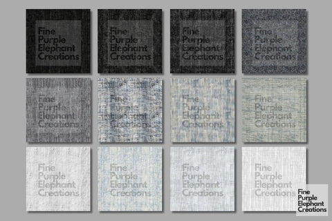 Black Grey White Jean Denim Digital Paper - Textured Worn Distressed Cowboy Digital Pattern Fine Purple Elephant Creations 