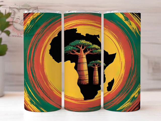 Black History 1865 Flag Tumbler, African American Flag 1865 Wrap, Cultural Heritage Cup, 20oz Sublimation Wrap, Afrocentric Empowerment Tumbler, Strong Black Identity Cup, Historical Freedom Wrap Sublimation Lara' s Designs 