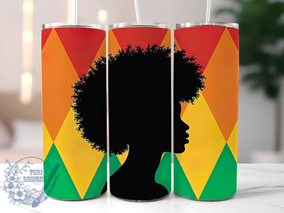 Black History Afro Queen Boss Lady 20oz Tumbler, Afro Queen Gift, Boss Lady Drinkware, 20oz Sublimation, Empowerment Tumbler, Cultural Heritage, Inspirational Gift Sublimation ToriDesigns 