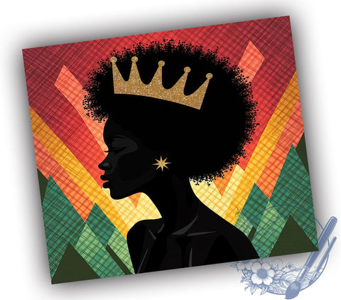 Black History Afro Queen Boss Lady 20oz Tumbler, Afro Queen Gift, Boss Lady Drinkware, 20oz Sublimation, Empowerment Tumbler, Cultural Heritage, Inspirational Gift Sublimation ToriDesigns 