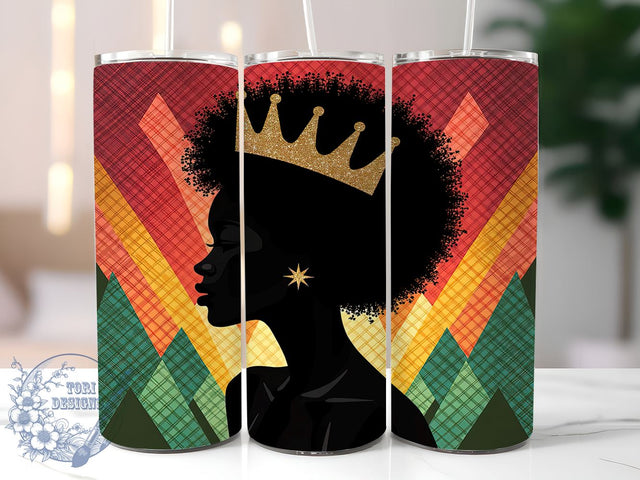 Black History Afro Queen Boss Lady 20oz Tumbler, Afro Queen Gift, Boss Lady Drinkware, 20oz Sublimation, Empowerment Tumbler, Cultural Heritage, Inspirational Gift Sublimation ToriDesigns 