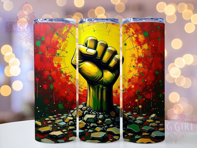 Black History Celebration 20oz Tumbler, 20oz Sublimation Wrap, African American Heritage Gift, Cultural Awareness Tumbler, Inspirational Tumbler Design, Black History Gift Sublimation SvggirlplusArt 